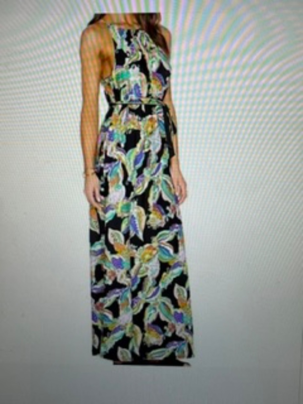 NEW WITH TAGS! $156 Trina Turk "Sea Garden"Belted Maxi Dress w/ pockets, Medium